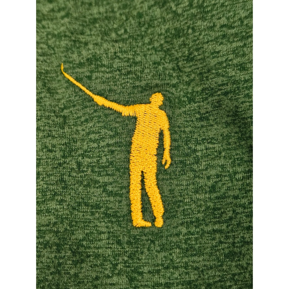 Rhoback Performance Crewneck Sweatshirt Men's Medium Green Heather Golf Pullover - Picture 10 of 13